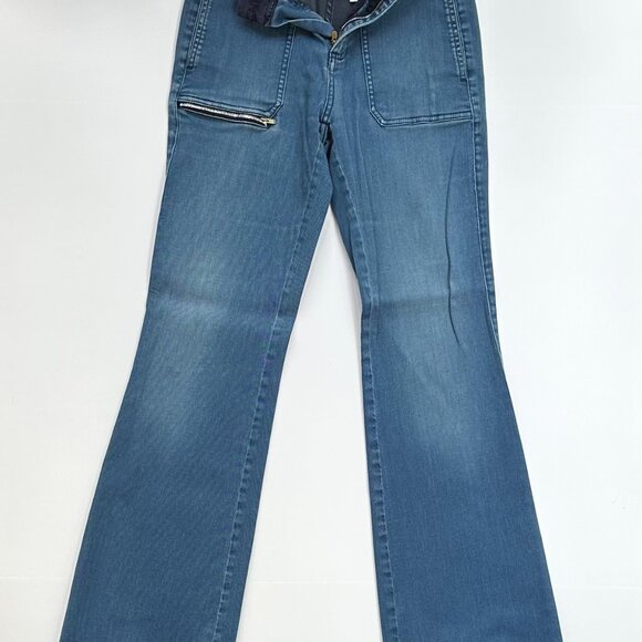 Stella McCartney Blue Flare Jeans with Front Pockets Size 27 - Picture 2 of 5